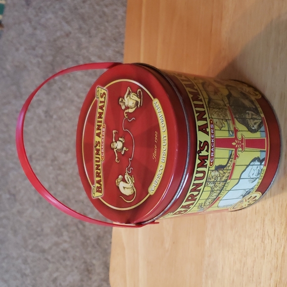 nabisco Other Vintage Barnums Animal Cracker Tin Can With Handle